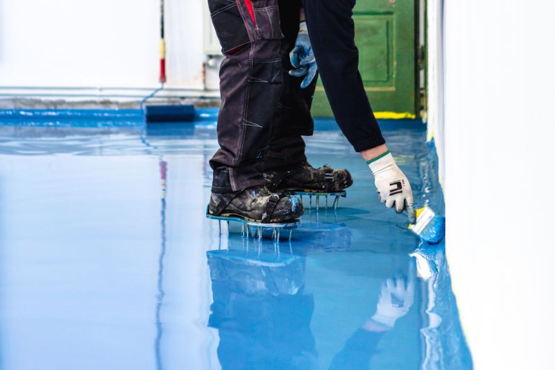 Speckled Garage Floor Painting in Loudoun County, VA